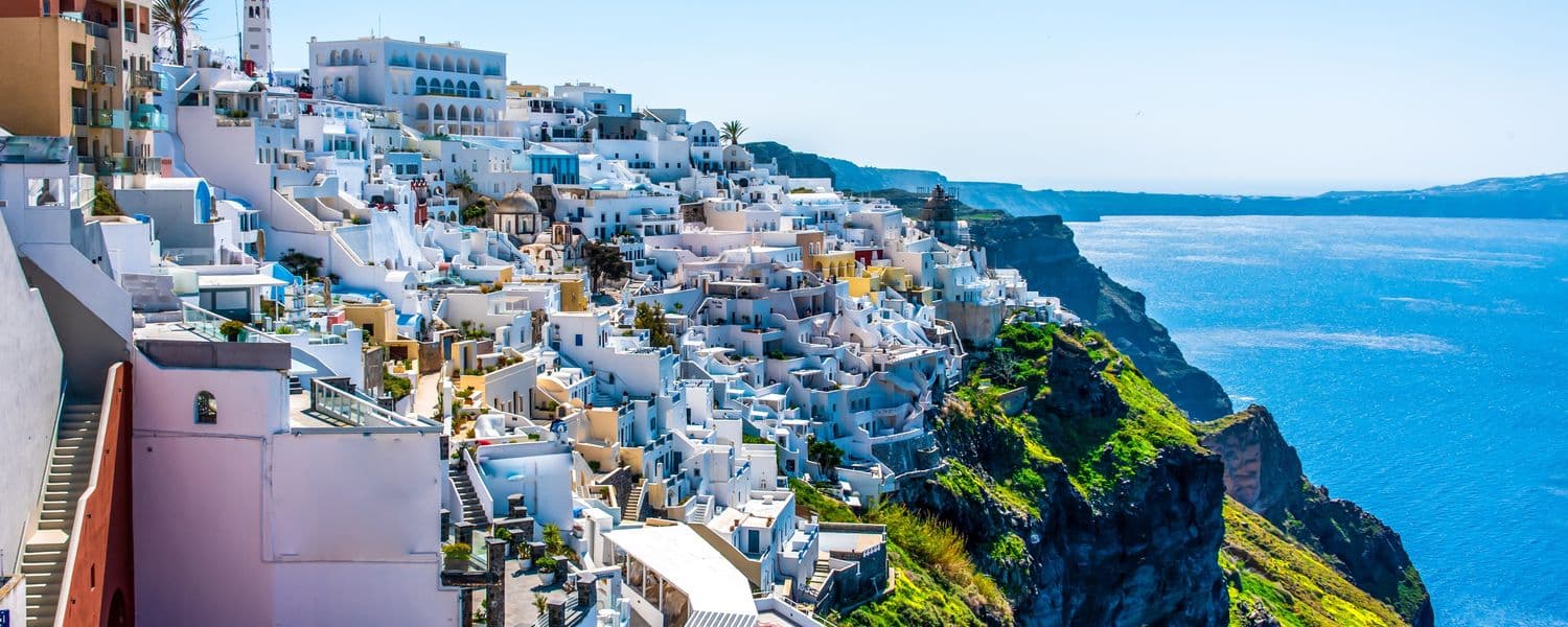 Kykladen xgrei caldera sea white houses island