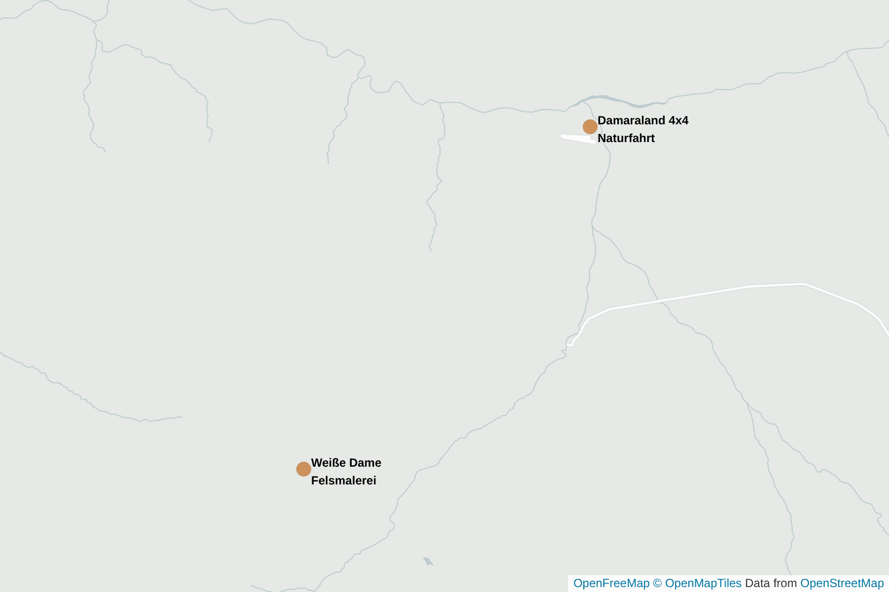 Karte von Brandberg, Damaraland