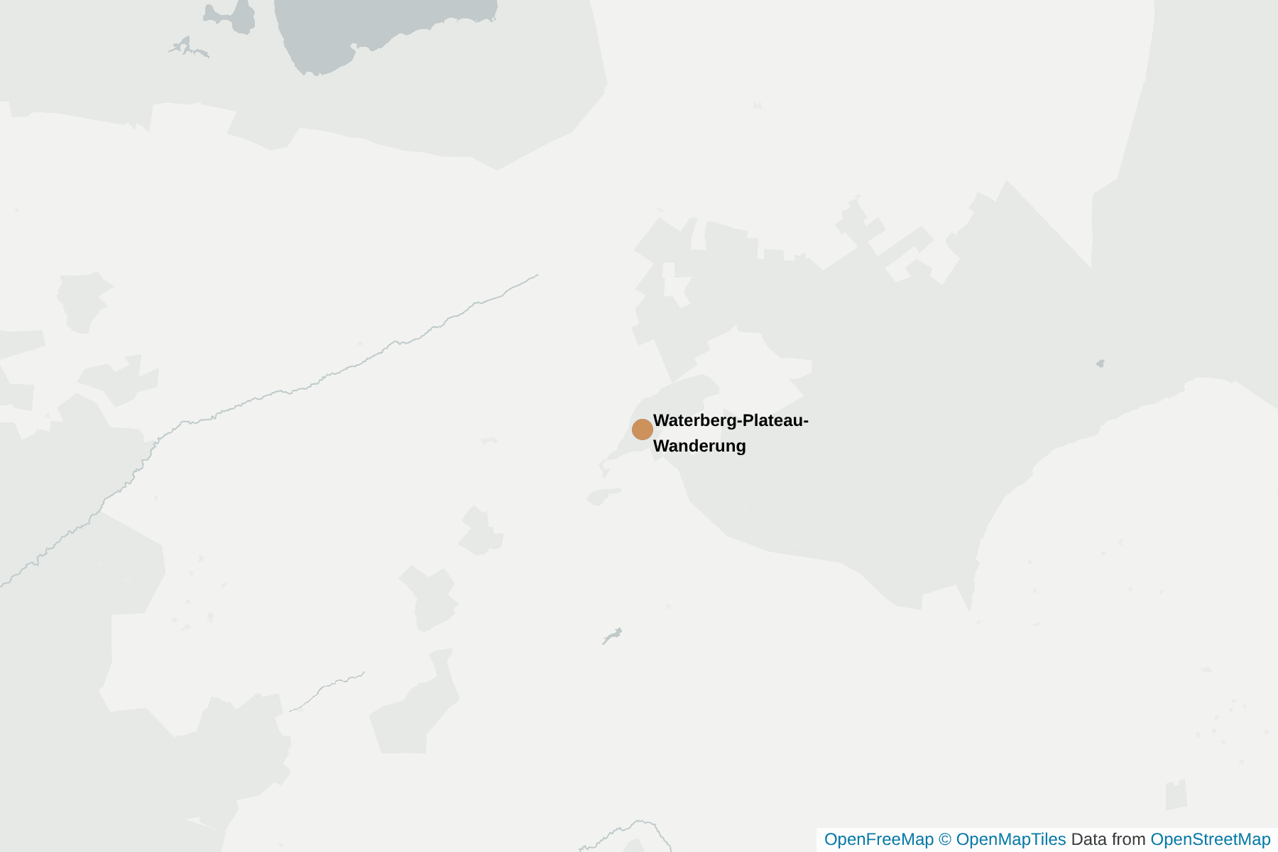 Karte von Waterberg-Plateau-Wanderung