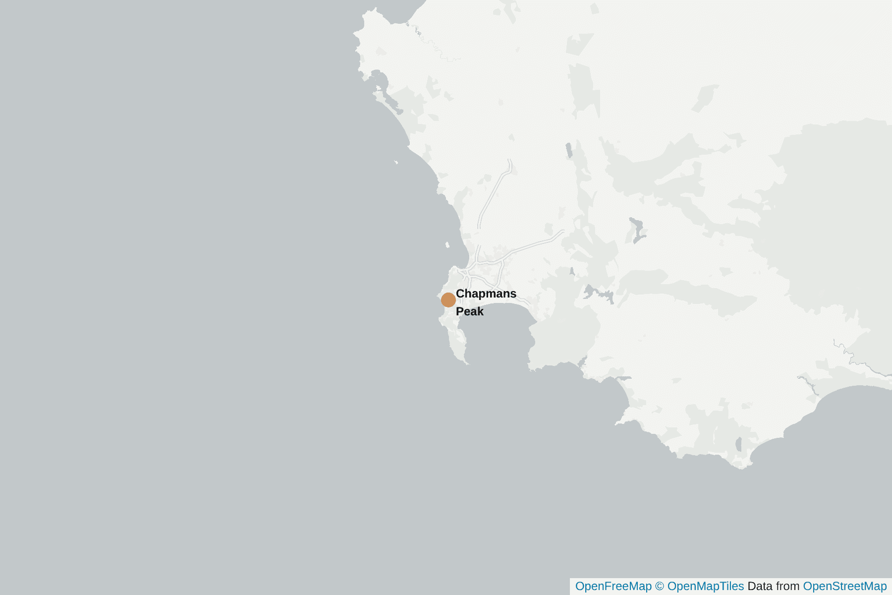 Karte von Chapmans Peak