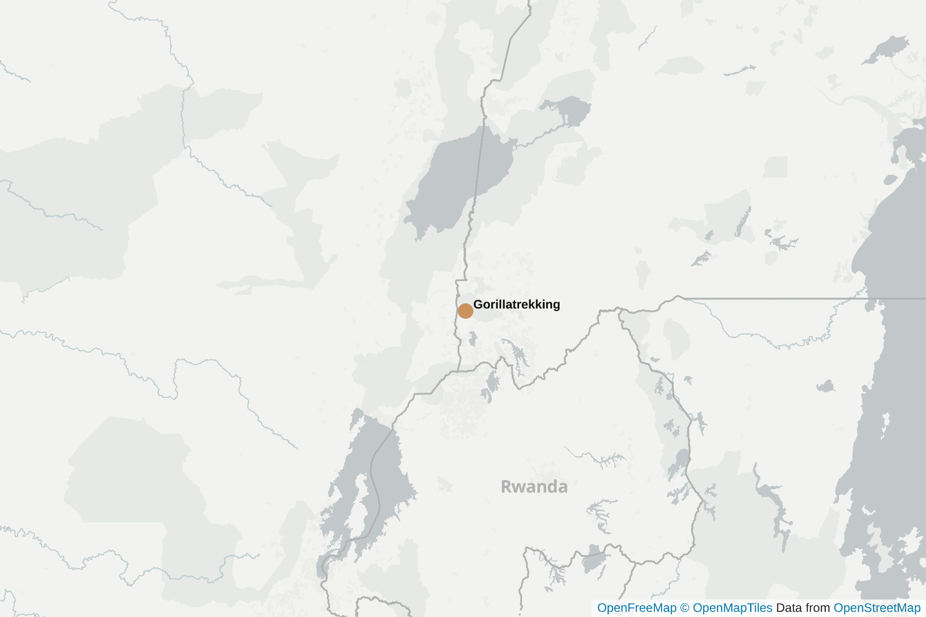 Karte von Gorillatrekking