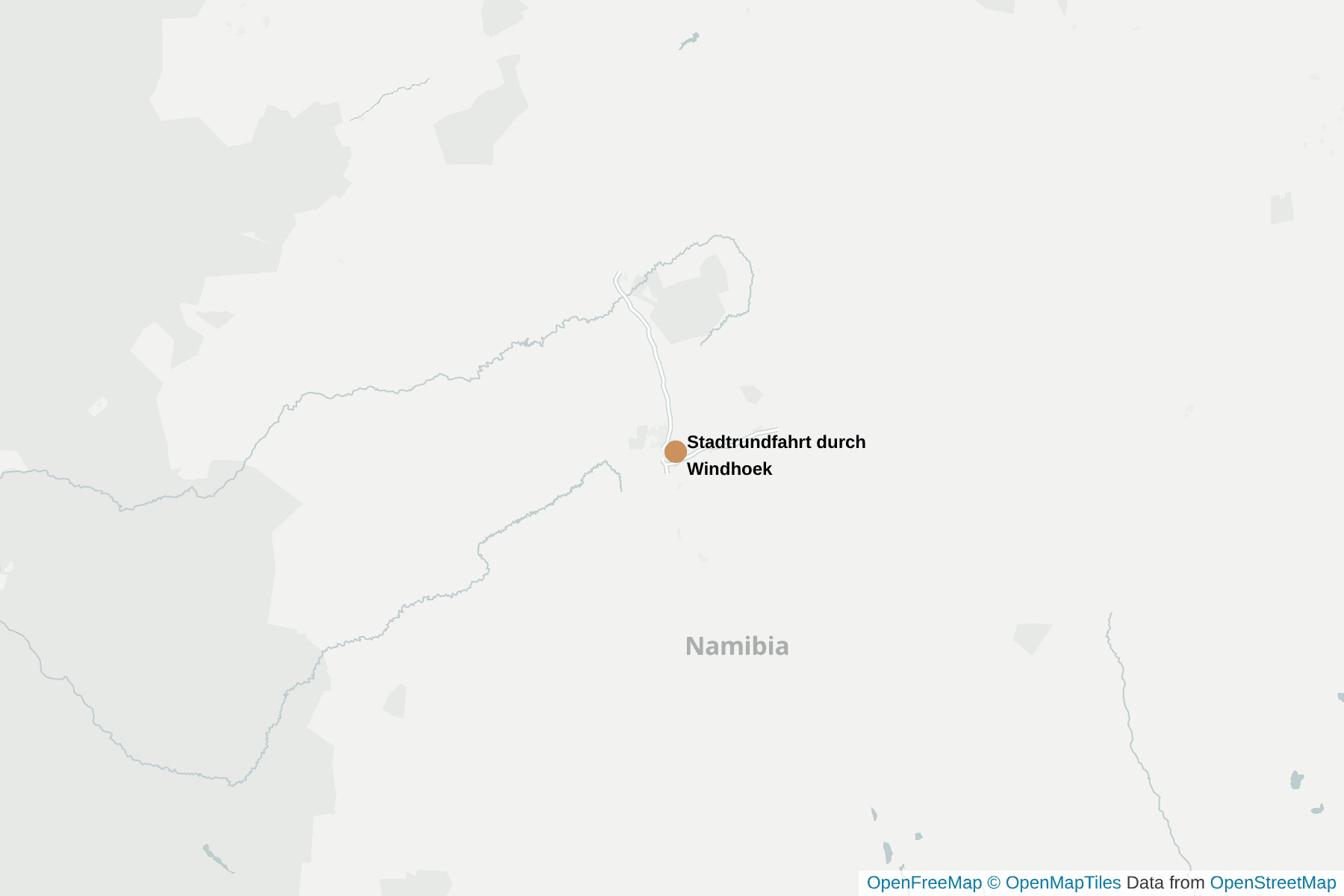 Karte von Stadtrundfahrt in Windhoek